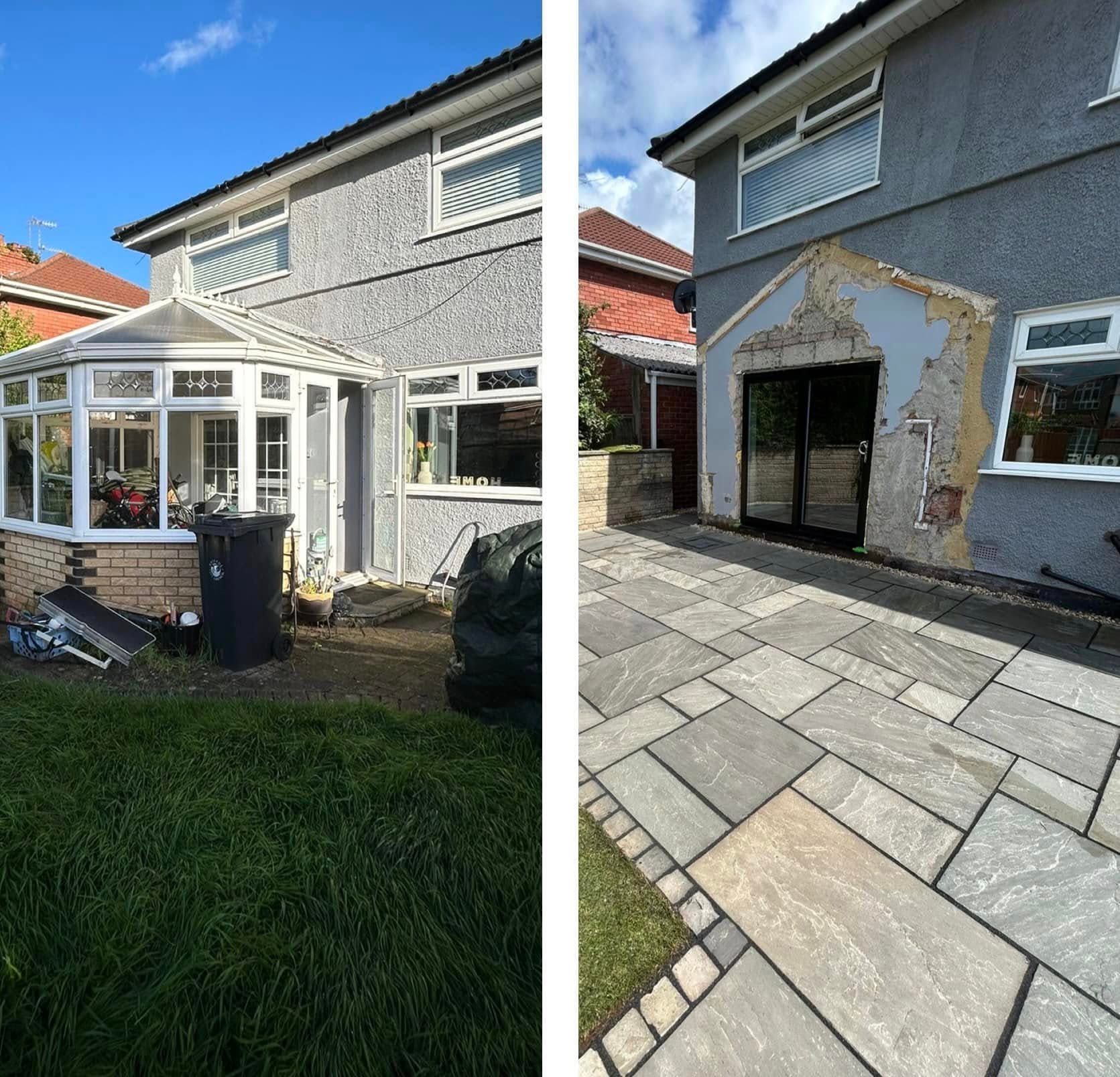 Before and after garden transformation